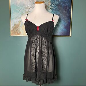 Linea Donatella Lace Trim Babydoll